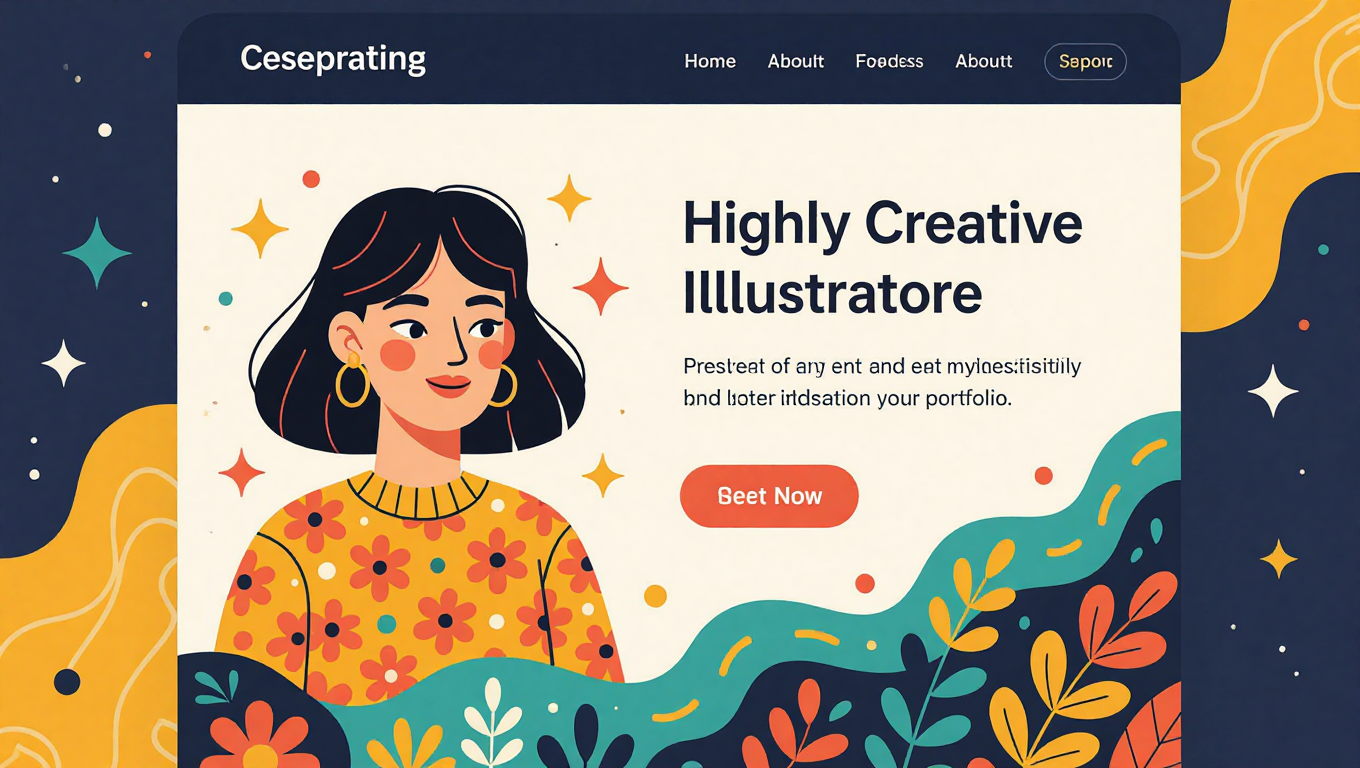 Illustrator Personal Website Example